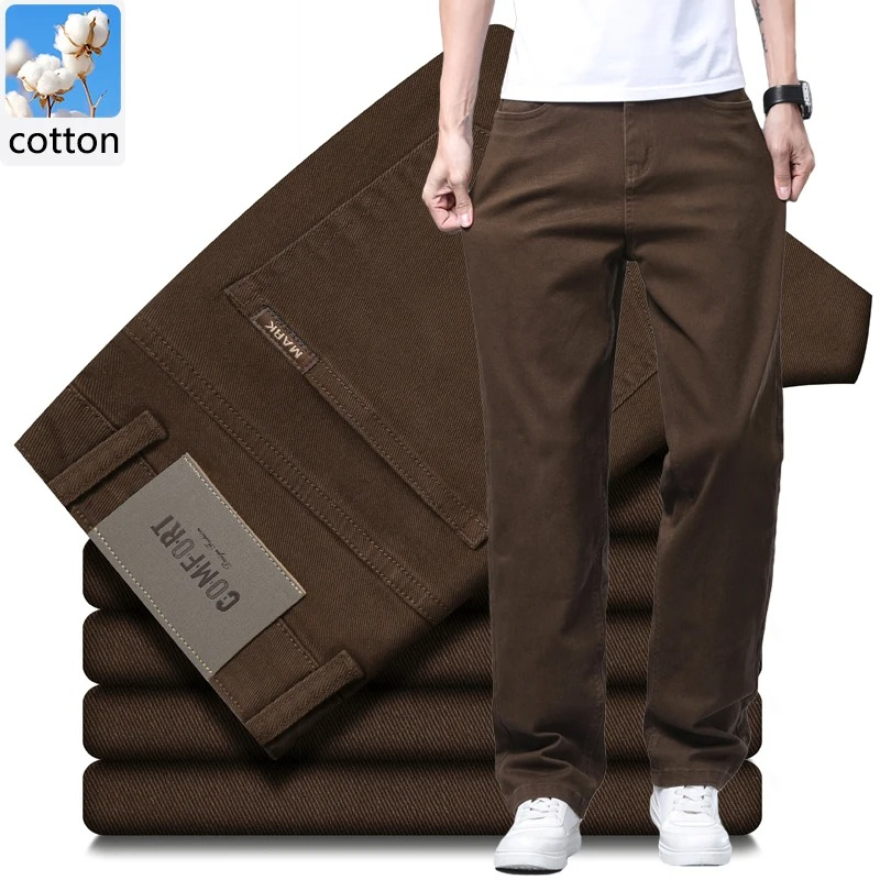 Formal Trouser Stretch - بنطلون رجالي مستقيم الساق من القطن