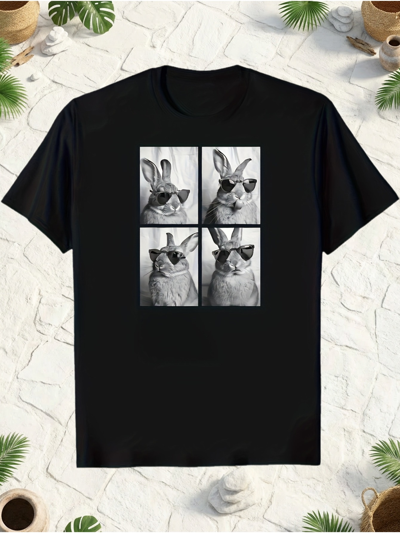 Men'S Fashion Easter - تي شيرت عصري بتصميم أرنب مرح