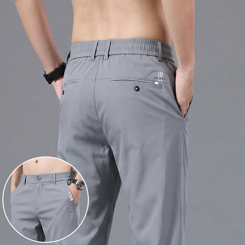 Formal Trouser Stretch - بنطلون رجالي كاجوال من الحرير الجليدي