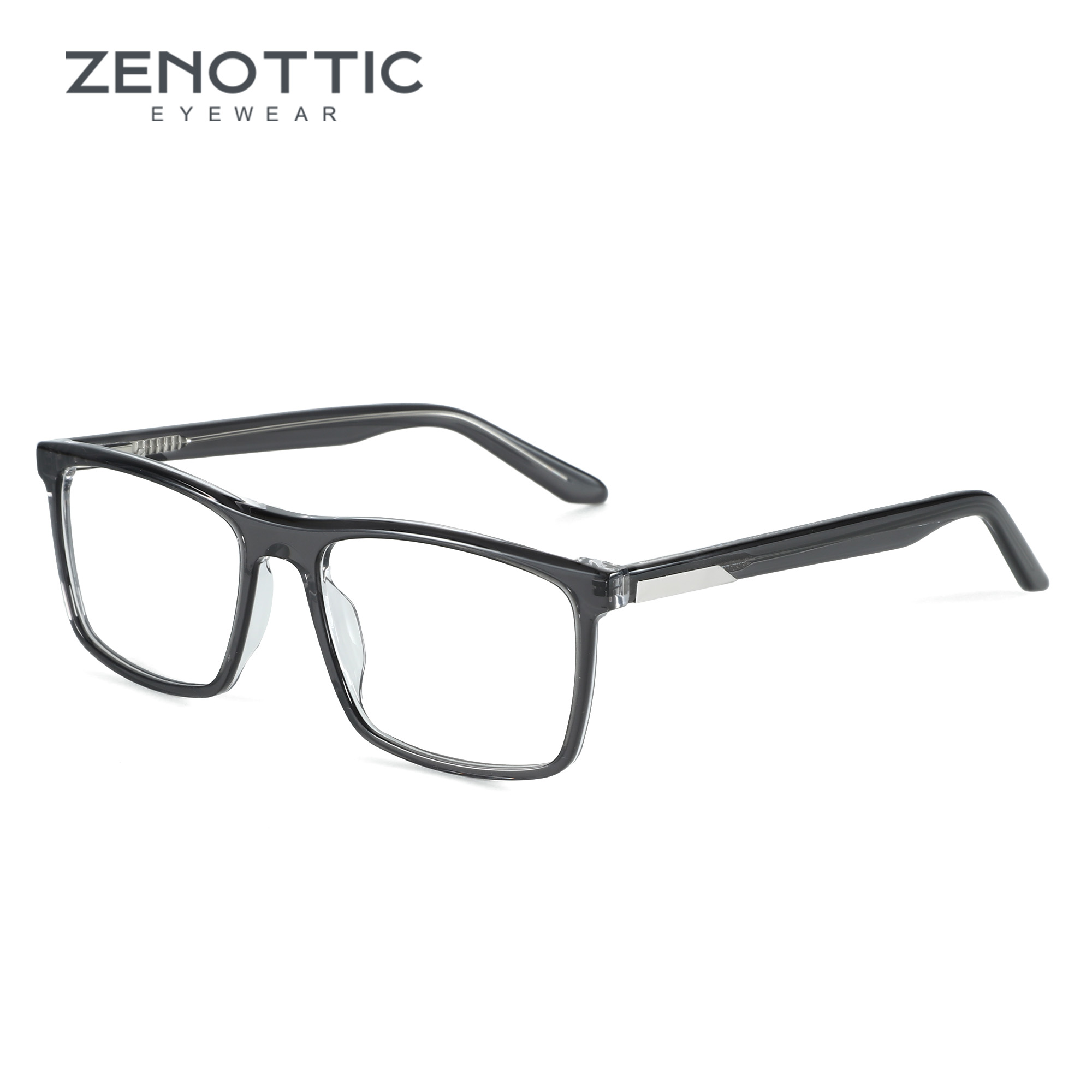 Men'S Fashion Non Prescription Glasses - ZENOTTIC تريند نظارات بصرية بمادة الخلات
