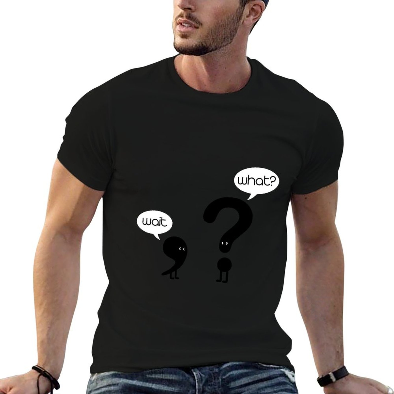 Men'S Fashion Questions - علامات ترقيم إنجليزية - تي شيرت