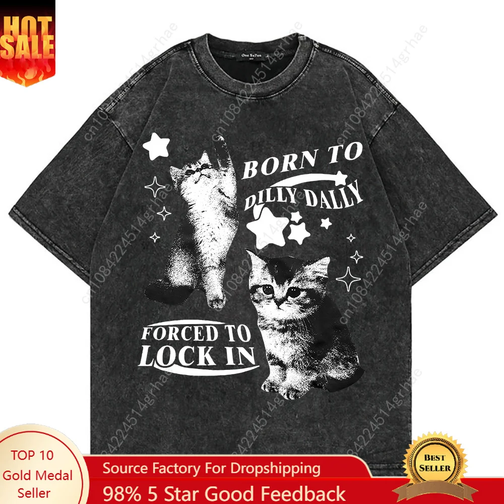Men'S Fashion V Neck T Shirts - تي شيرت قطني 100% بتصميم Y2K