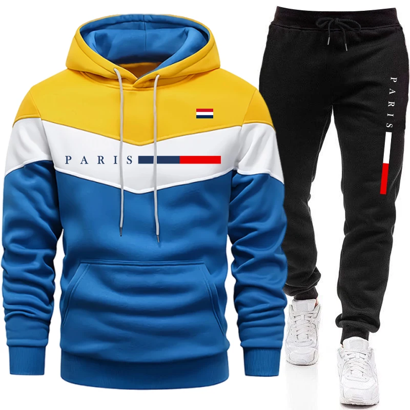 Mens Fashion Urban - طقم رجالي عصري كاجوال بطبعة باريس