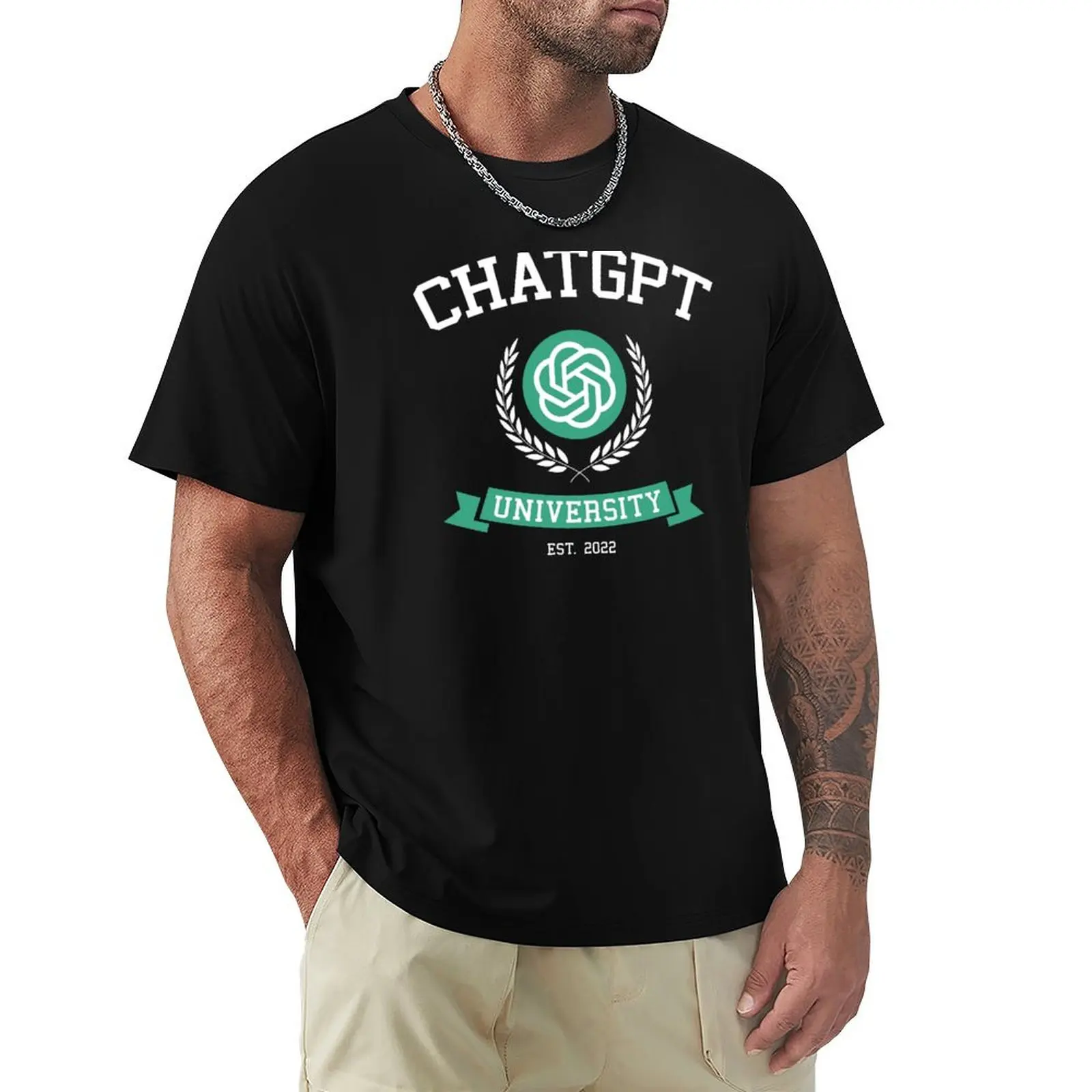 Men'S Fashion University - جامعة Chatgpt-تي شيرت مضحك ، هدية