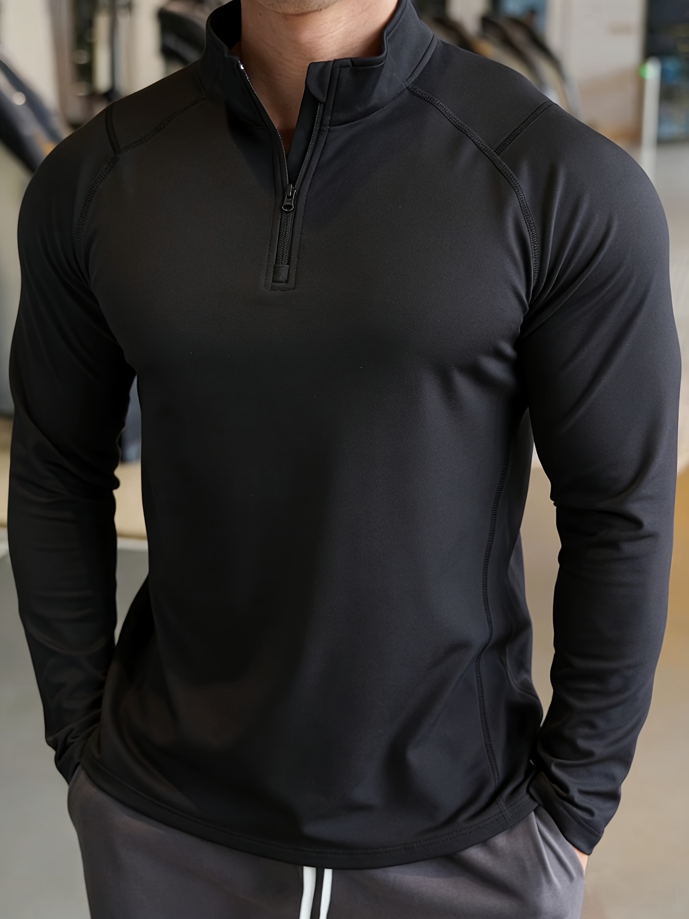 Muscle Tee Workout - قميص بولو رياضي للرجال بأكمام طويلة
