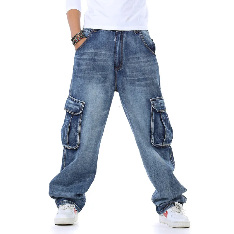 Men'S Fashion For Fat Guys - رجل فضفاض الجينز الربيع والخريف جديد