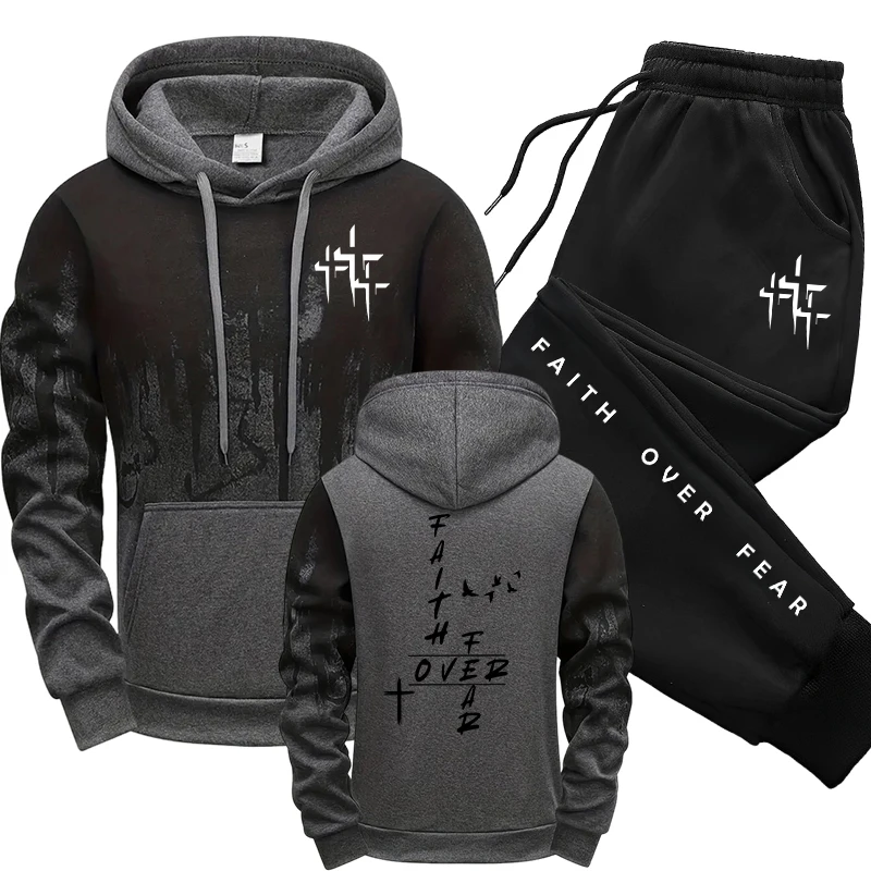 Men'S Fashion Hoodie - بدلة رياضية رجالية جديدة لخريف وشتاء