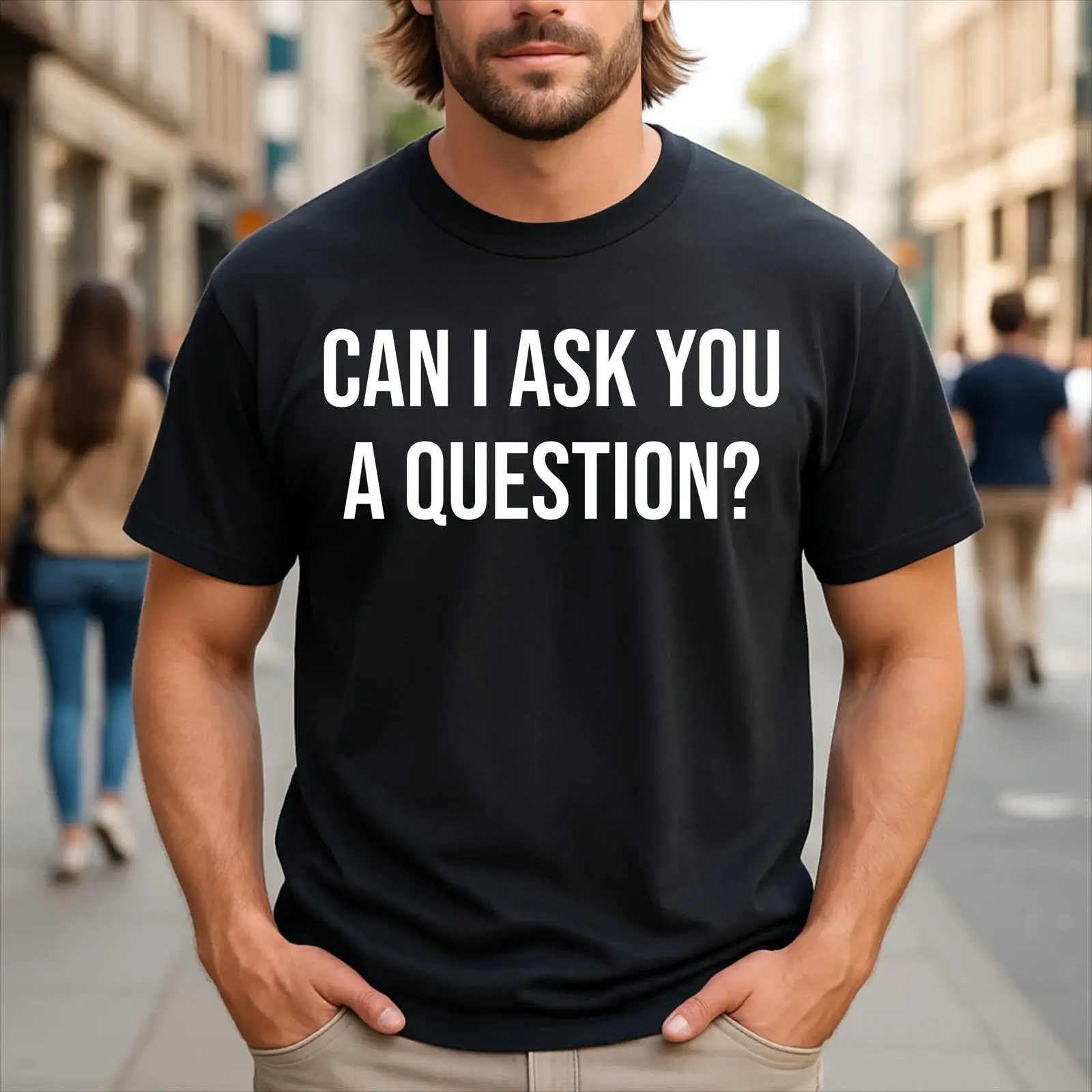 Men'S Fashion Questions - تي شيرت بطباعة 'هل أستطيع أن