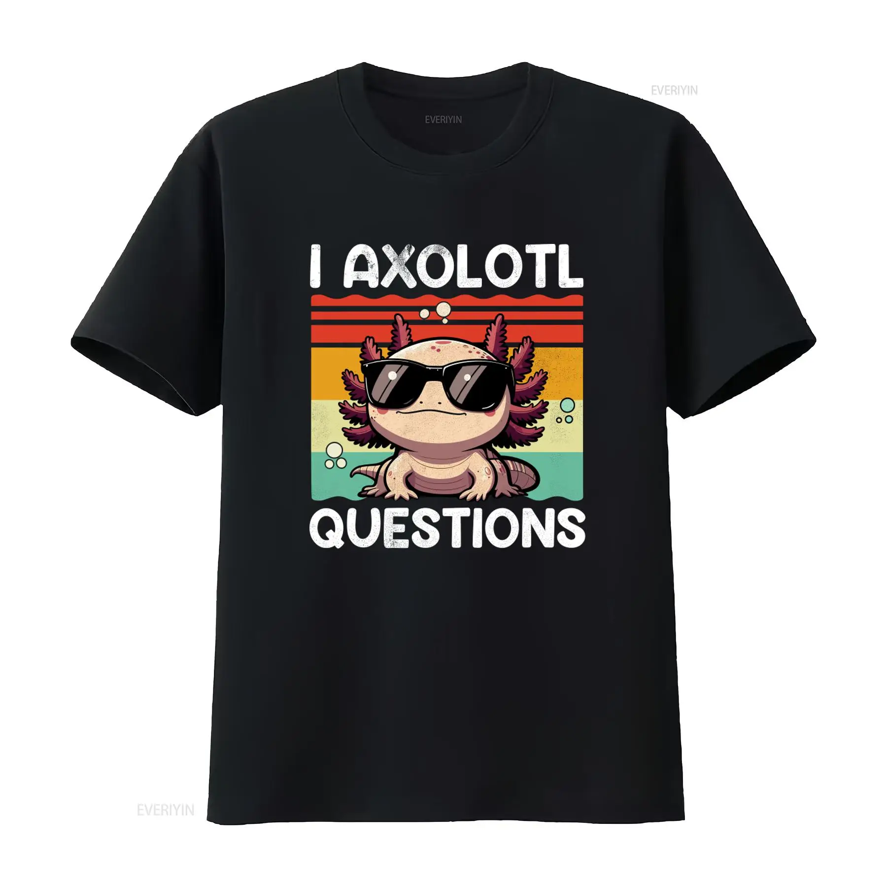 Men'S Fashion Questions - تي شيرت ريترو فينتاج I Axolotl