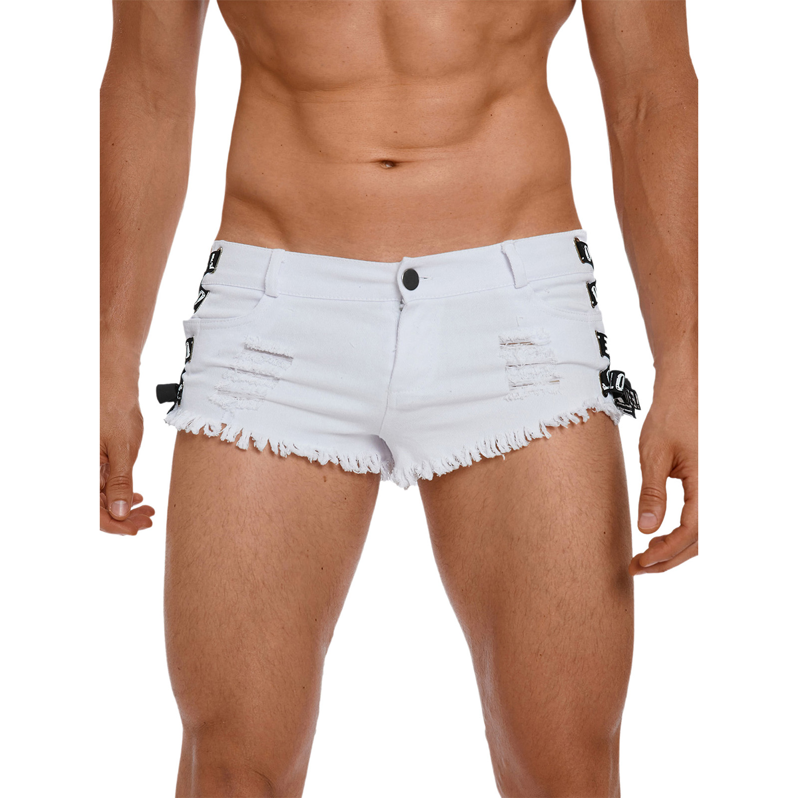 شورت جينز رجالي ضيق منخفض الخص - مراجعة Skinny Jeans Ripped وسعره