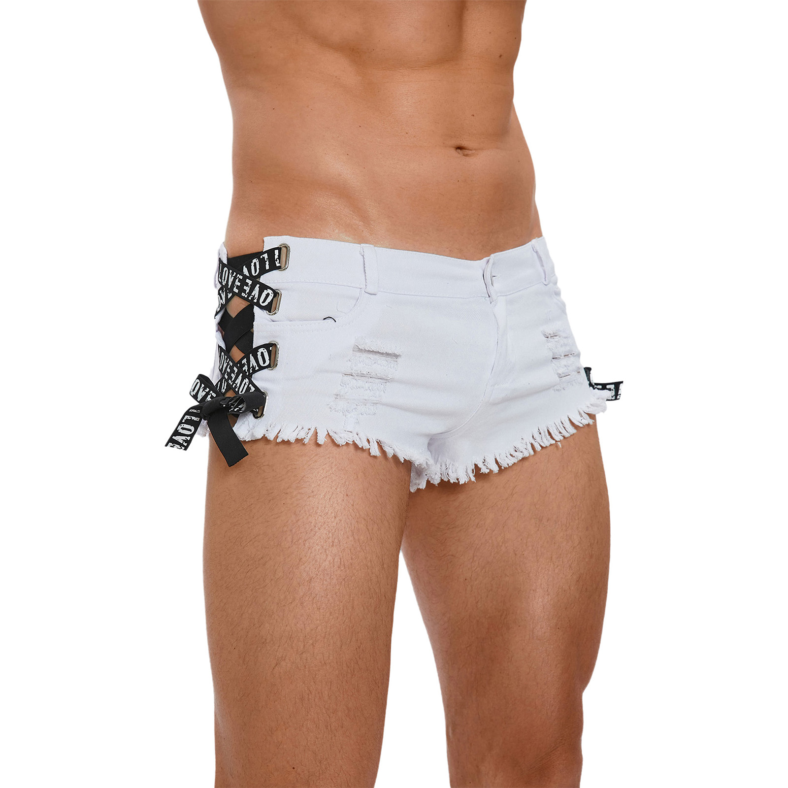 شورت جينز رجالي ضيق منخفض الخص - مراجعة Skinny Jeans Ripped وسعره