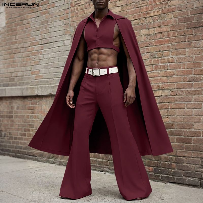 طقم رجالي من INCERUN بلون موحد - مراجعة Men'S Fashion Pants وسعره