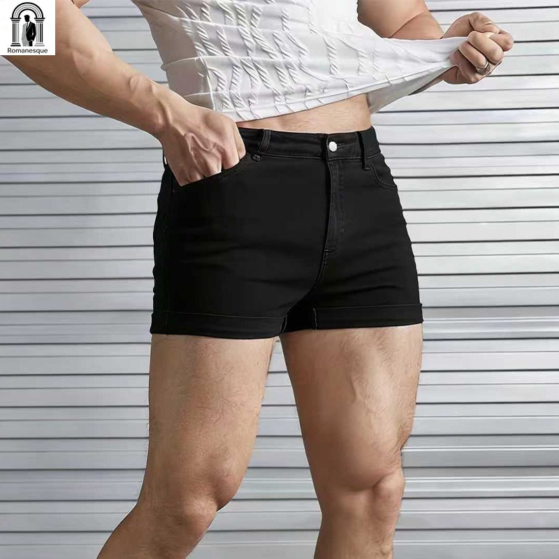 شورت جينز أبيض ضيق للرجال، بحا - مراجعة Skinny Jeans Ripped وسعره