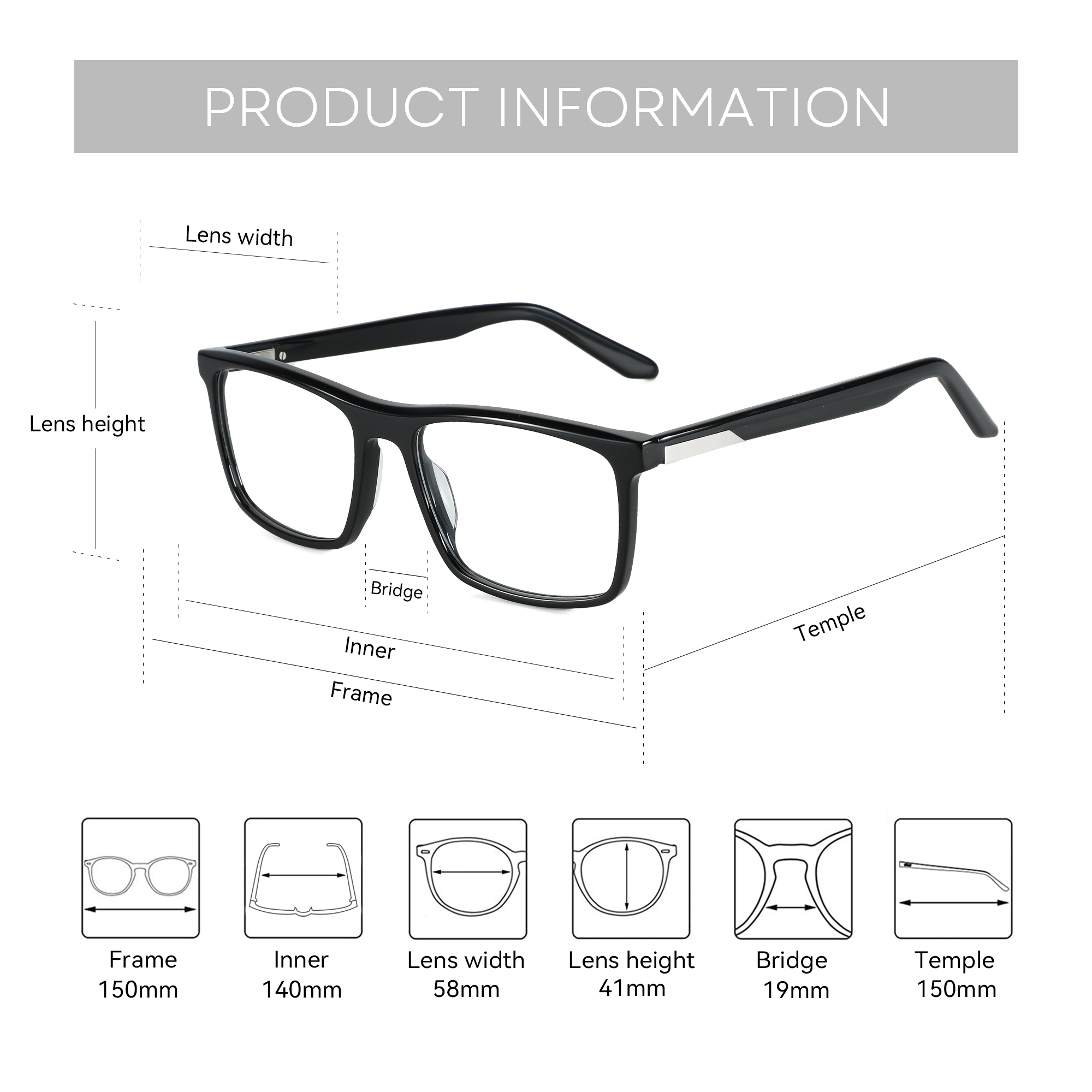 ZENOTTIC تريند نظارات بصرية بم - مراجعة Men'S Fashion Non Prescription Glasses وسعره