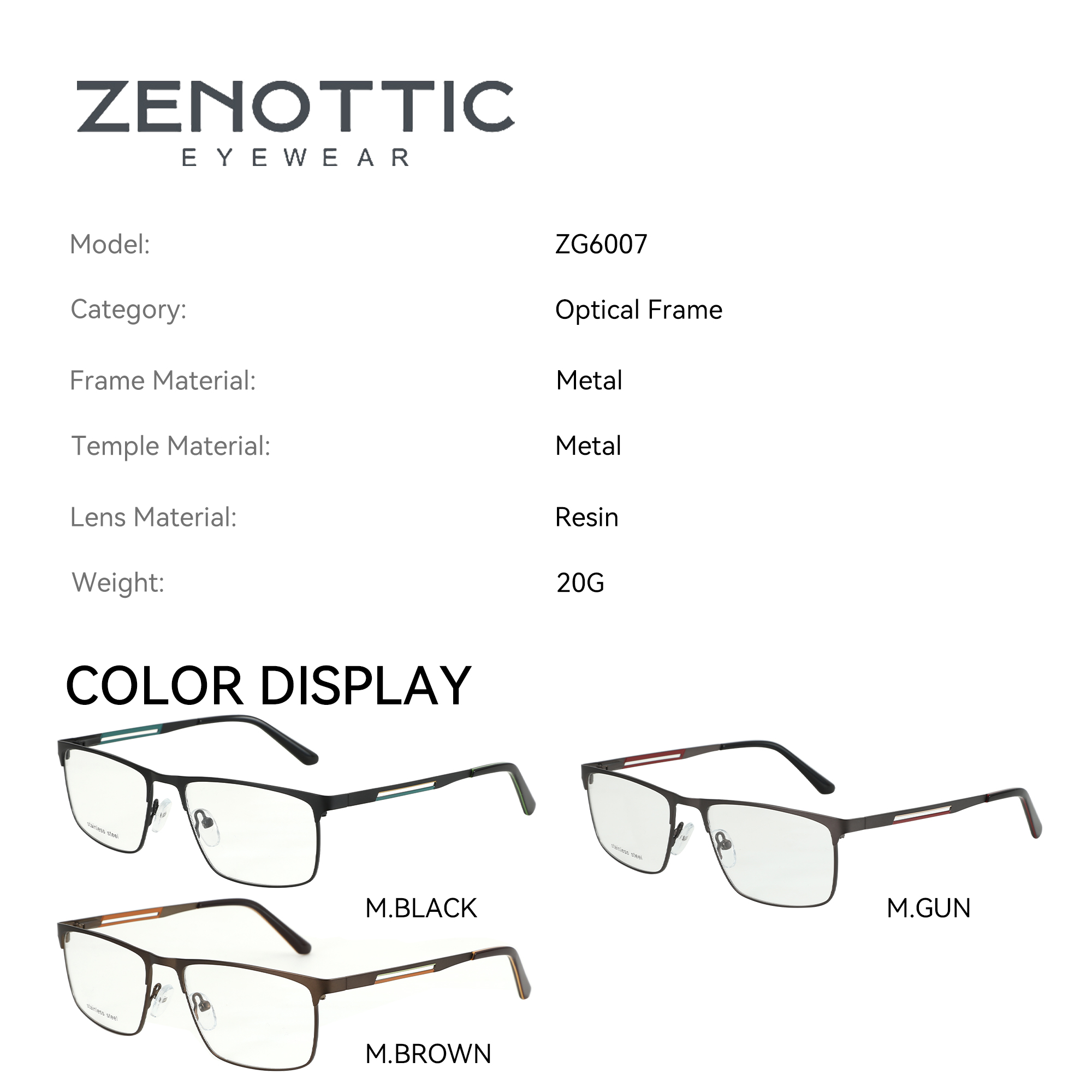ZENOTTIC الرجال نصف إطار النظا - مراجعة Men'S Fashion Non Prescription Glasses وسعره