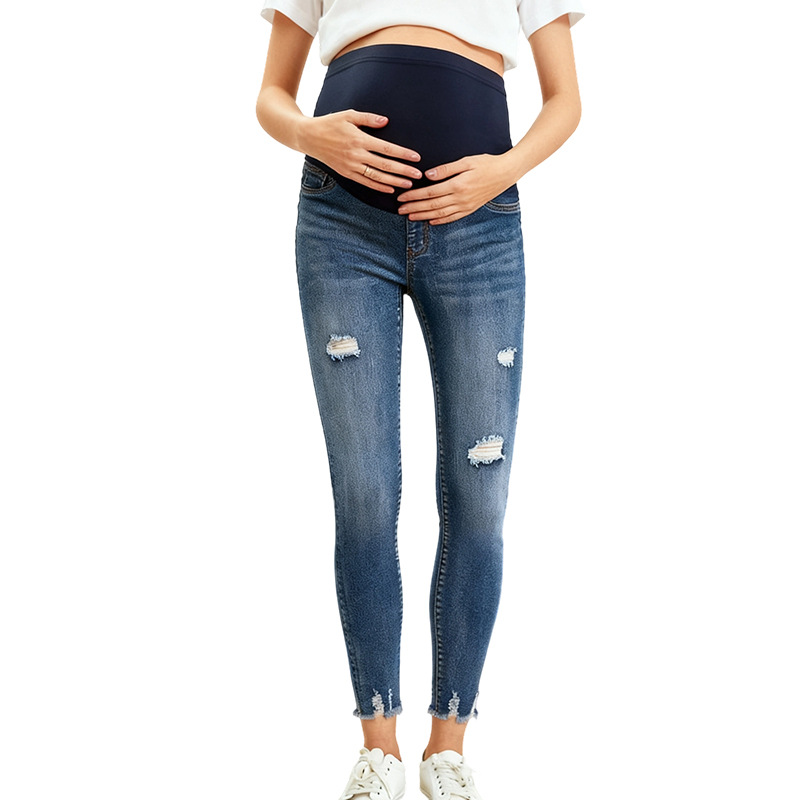 بنطلون جينز ضيق للحوامل، موضة  - مراجعة Skinny Jeans Ripped وسعره