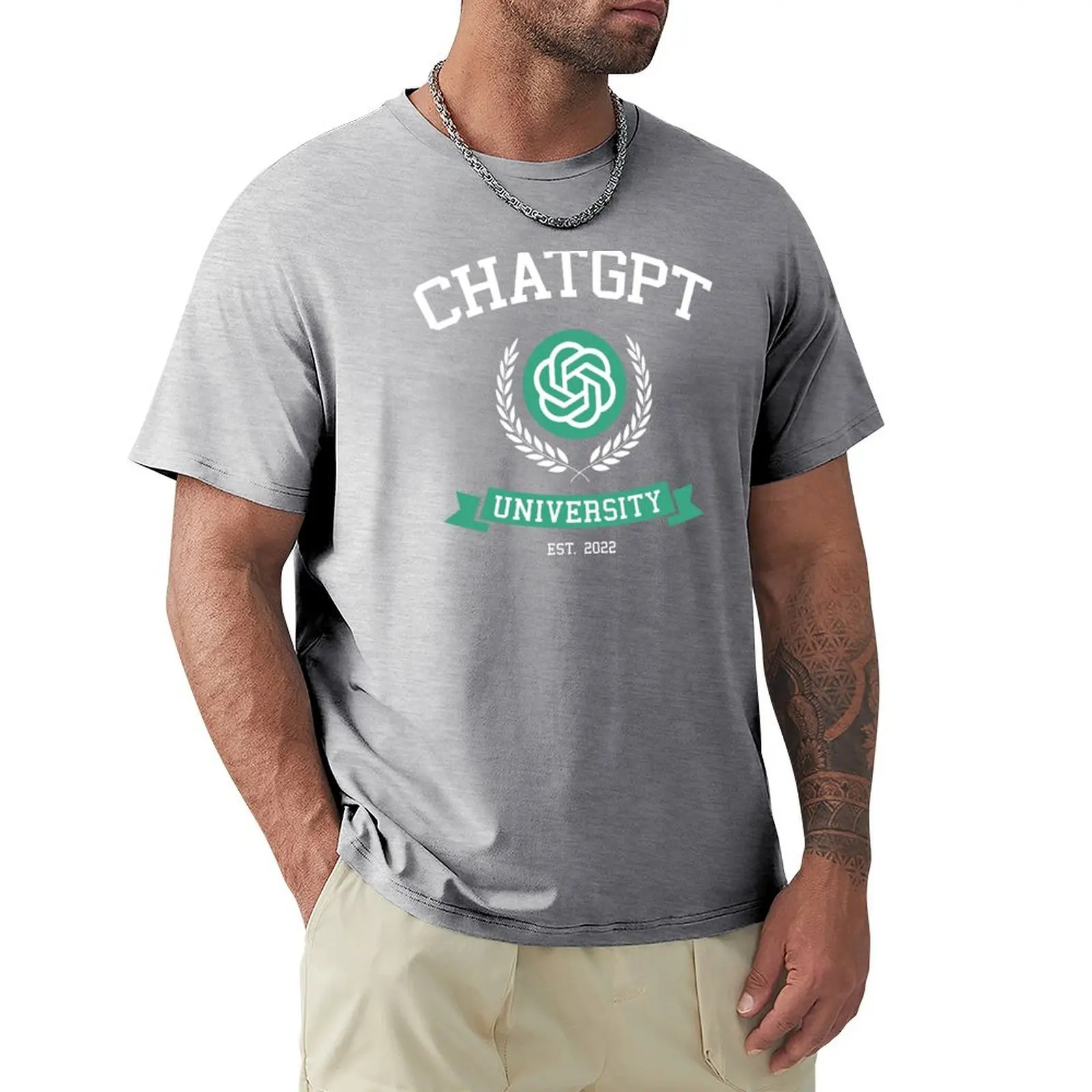 جامعة Chatgpt-تي شيرت مضحك ، ه - مراجعة Men'S Fashion University وسعره