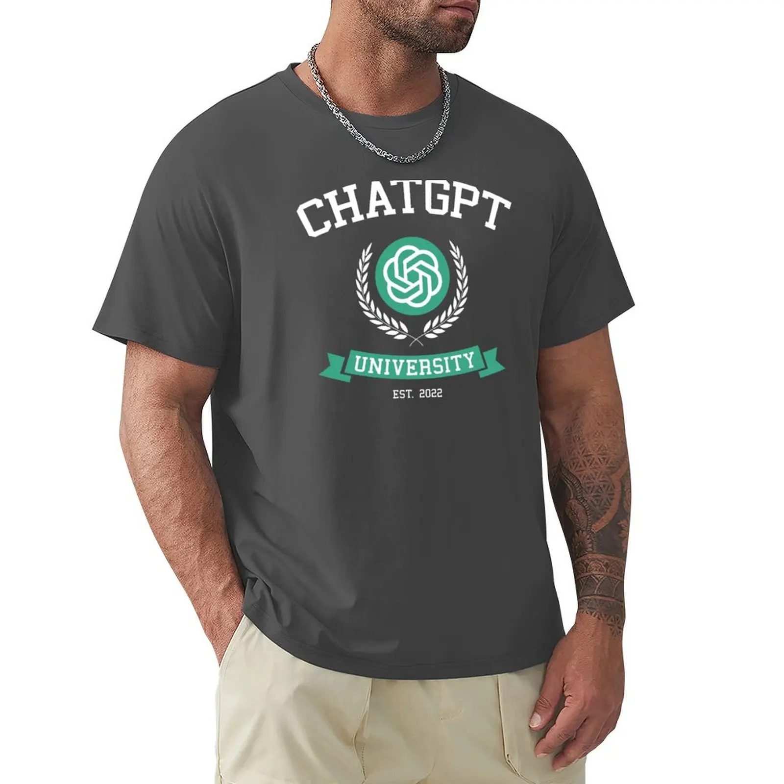 جامعة Chatgpt-تي شيرت مضحك ، ه - مراجعة Men'S Fashion University وسعره