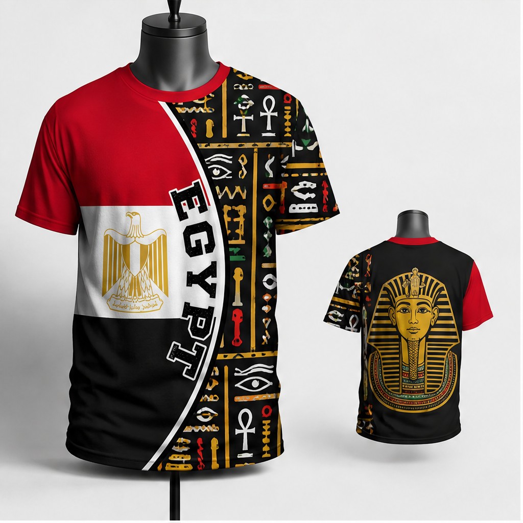 تي شيرت رجالي بتصميم علم مصر و - مراجعة Men Fashion Egypt وسعره