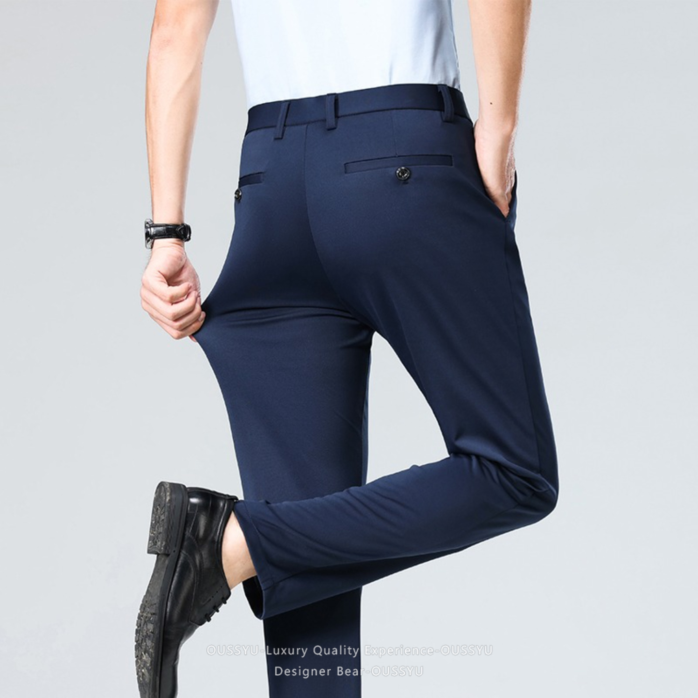 بنطلون رجالي صيفي رفيع مرن للأ - مراجعة Formal Trouser Stretch وسعره