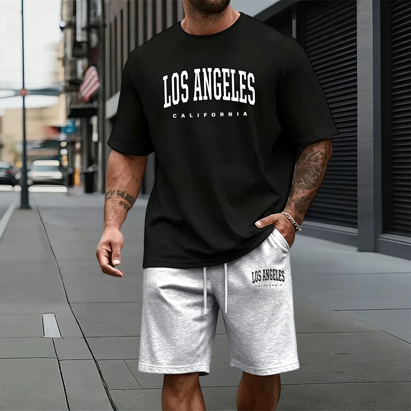 طقم رياضي صيفي عصري بأكمام قصي - مراجعة Mens Fashion Urban وسعره