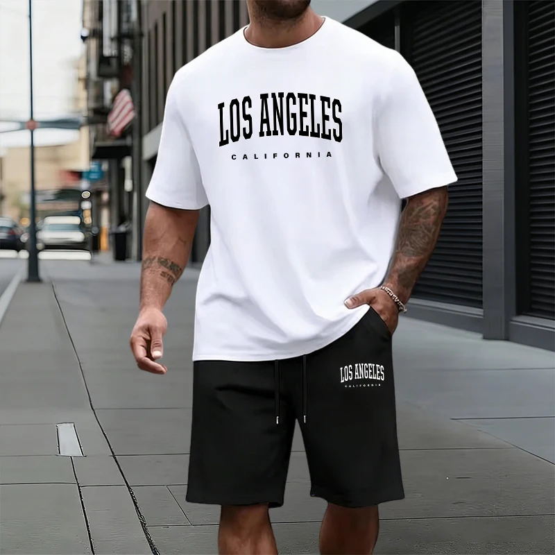 طقم رياضي صيفي عصري بأكمام قصي - مراجعة Mens Fashion Urban وسعره