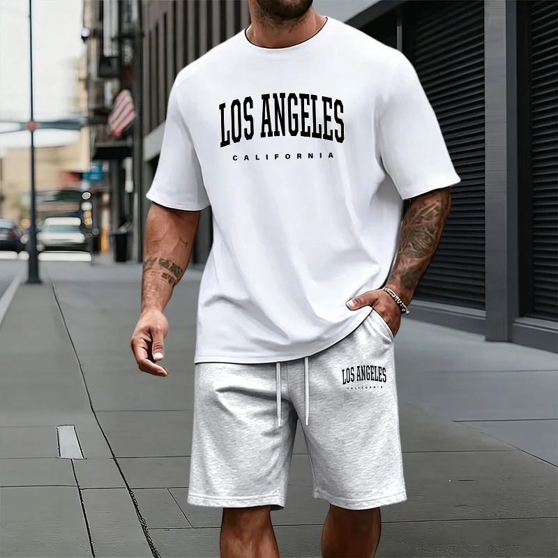طقم رياضي صيفي عصري بأكمام قصي - مراجعة Mens Fashion Urban وسعره