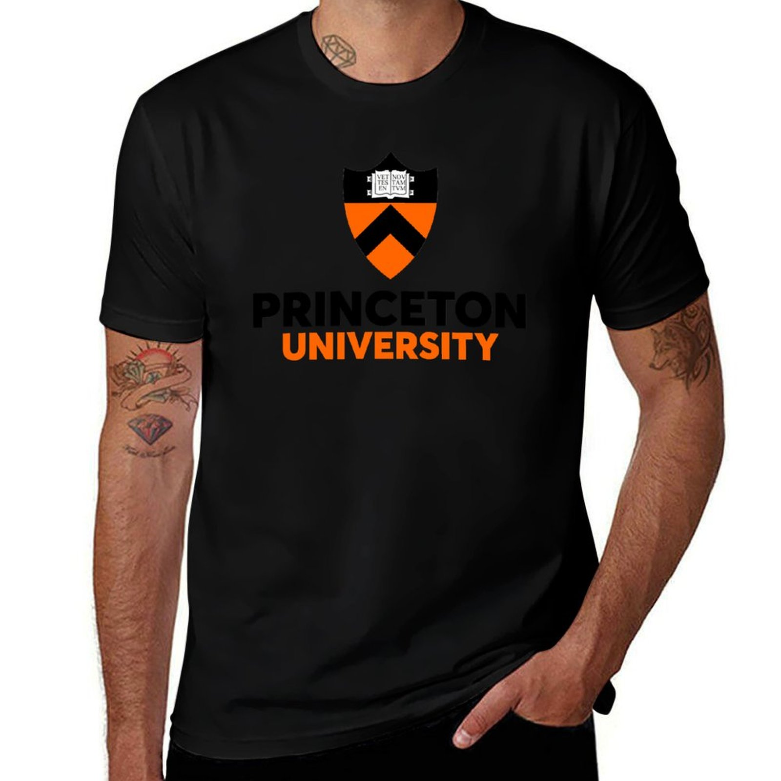 تي شيرت جامعة برينستون بطباعة  - مراجعة Men'S Fashion University وسعره