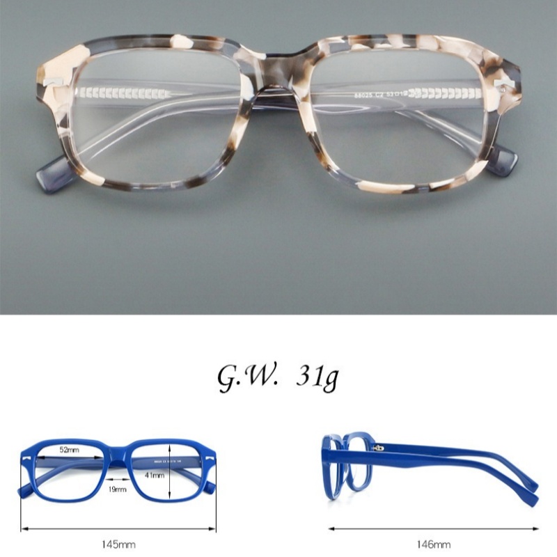 إطار نظارات بصرية من الأسيتات  - مراجعة Men'S Fashion Non Prescription Glasses وسعره