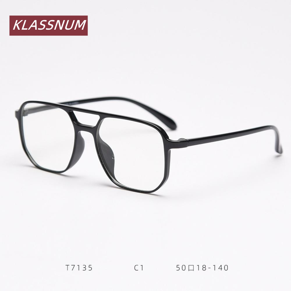 إطار نظارات مربع بجسر مزدوج من - مراجعة Men'S Fashion Non Prescription Glasses وسعره