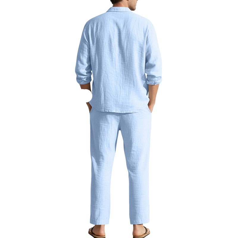 أطقم كاجوال من الكتان للربيع و - مراجعة Men'S Fashion Pants وسعره