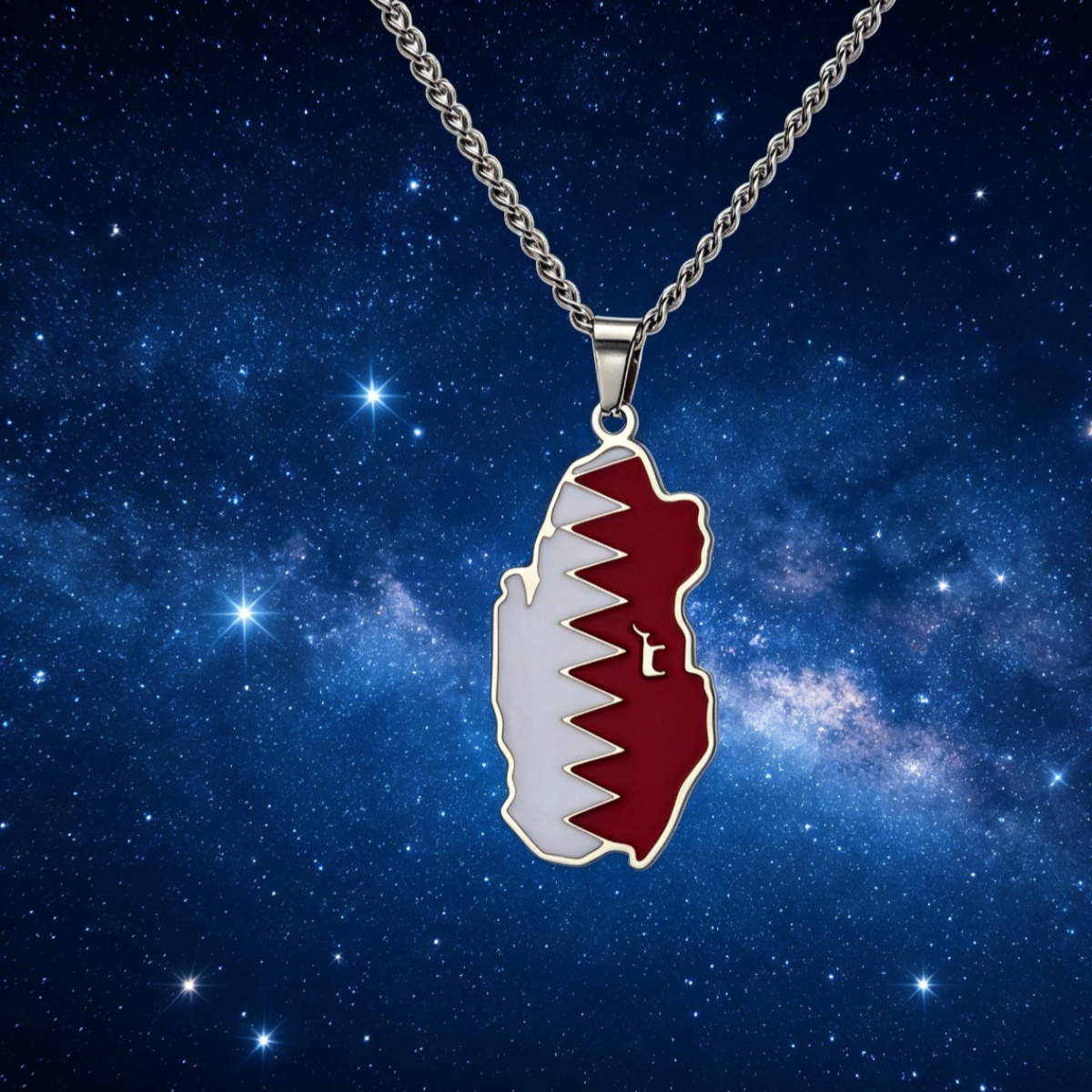 قلادة خريطة قطر بتصميم قطرات ا - مراجعة Men'S Fashion Qatar وسعره