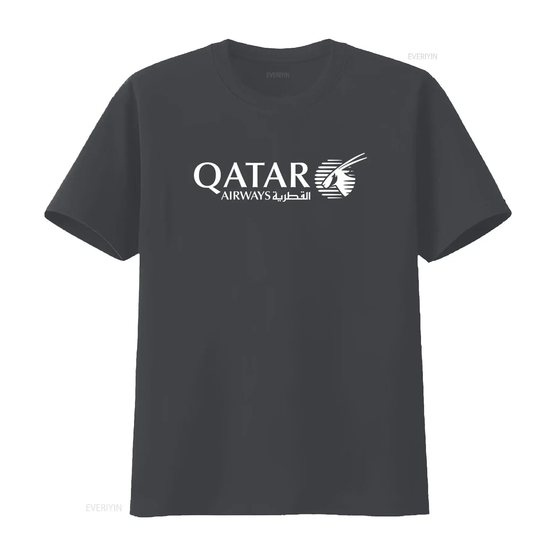 تي شيرت رجالي أزرق داكن بشعار  - مراجعة Men'S Fashion Qatar وسعره